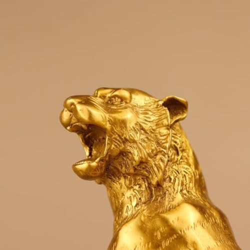 Chinese Brass Tiger Statue for Prosperity and Feng Shui