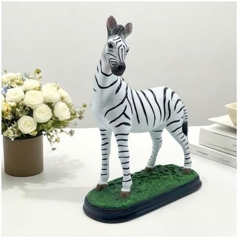 White Zebra Sculpture Collectible Decor Figurine