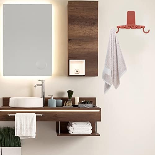 Housoutil Plastic Towel Rack Holder with Swivel Hooks