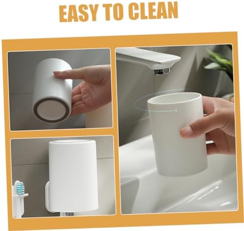 2pcs Reusable Plastic Toothbrush Cups for Bathroom