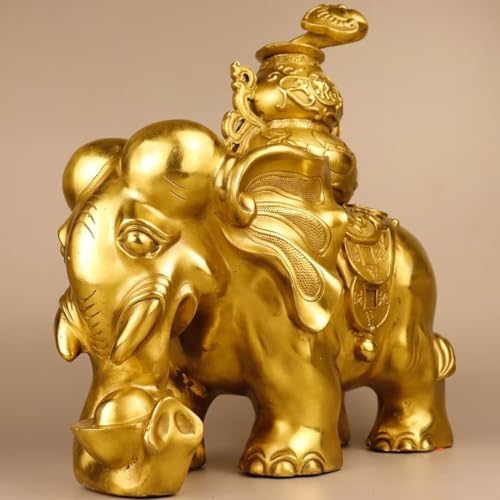 Julrybox Chinese Brass Elephant Ornament