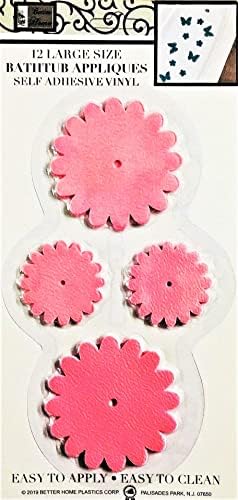 Better Home 12 Piece Non-Slip Bathtub Appliques Set in Pink