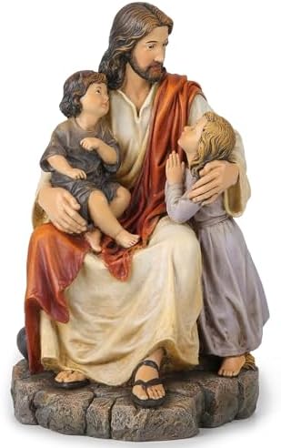 BC Catholic Jesus with Children Statue 88 H 1