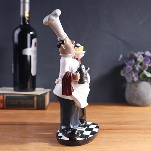 Resin Chef Figurine with Chalkboard Message Board