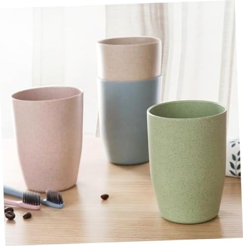 PRETYZOOM Lightweight Wheat Stem Rinsing Mug for Bath Use