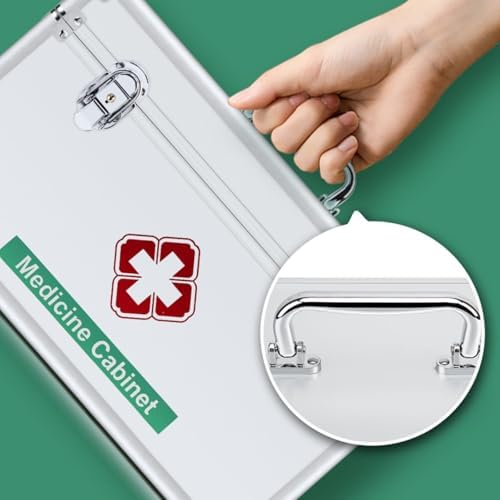 Bangminda Medicine Lock Box with Key Safe Lock