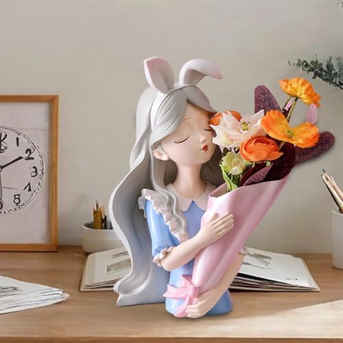 Nudsfuii Girls Statue and Vases Figurines Home Decor