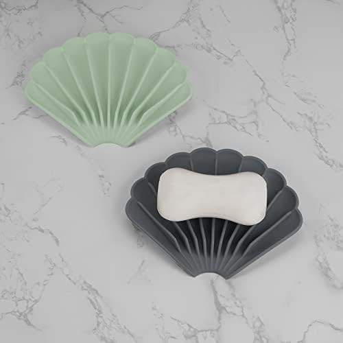 ReignSword 6 Pcs Silicone Soap Dishes with Drain