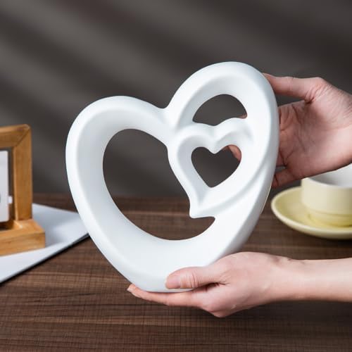 Anding Home Statue Double Heart Abstract Art Sculpture