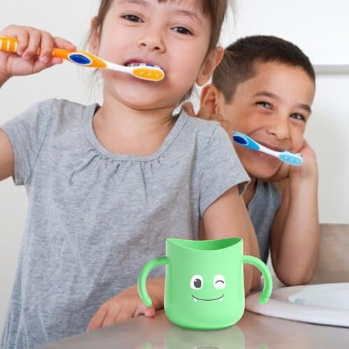 Cute Dinosaur Toothbrush Cup with Double Handles