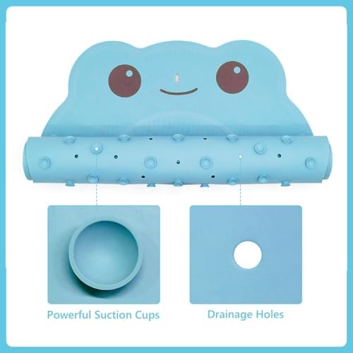 DAECHAO Frog Bath Mat for Kids - Non Slip 30x18 Inch