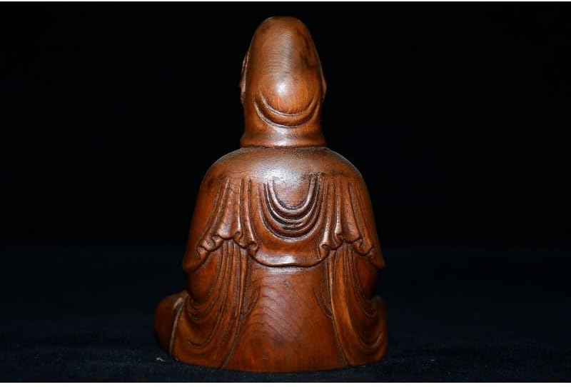 Handcrafted Boxwood Guanyin Statue for Home Decor