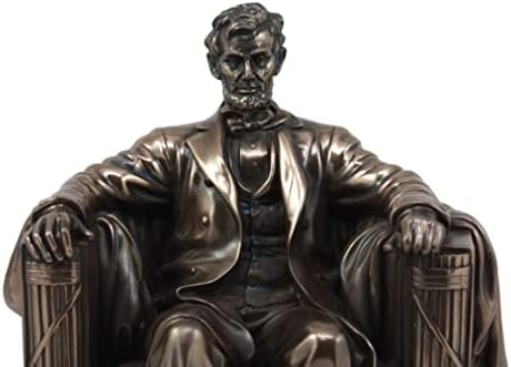 Ebros Gift Faux Bronze Lincoln Figurine 8 H
