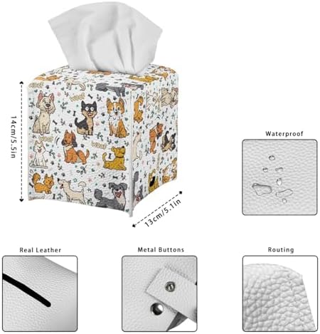 AFPANQZ Funny Cartoon Dogs Tissue Box Holder