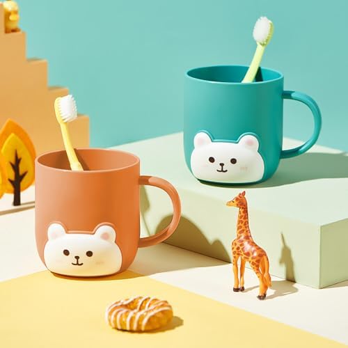 2 Pieces Toothbrush Tumbler for Kids and Travel 1