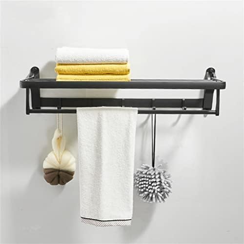 60CM Black Wall-Mounted Towel Rack