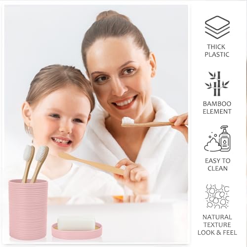 CERBIOR 6-Piece Bamboo Bathroom Accessories Set