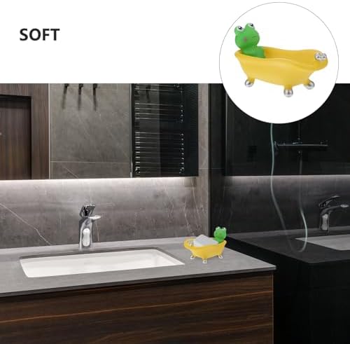 Ciieeo Bar Soap Holder Frog Cartoon Soap Dish for Home and Bath