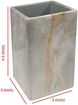 Nu Steel Stone Hedge Marble Tumbler for Bathroom Storage