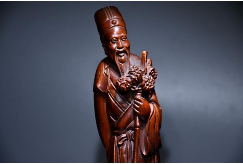 LimpaC Boxwood Doctor Li Shizhen Meditating Statue