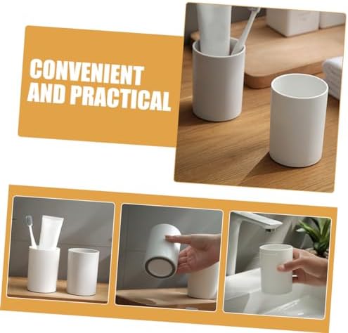 2pcs Reusable Plastic Toothbrush Cups for Bathroom