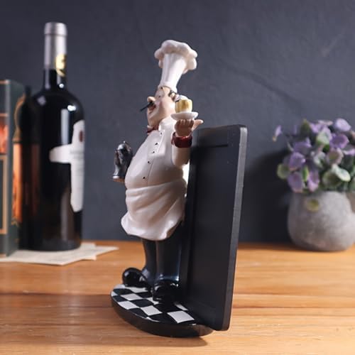 Resin Chef Figurine with Chalkboard Message Board