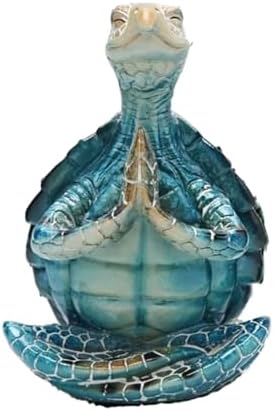 Nudsfuii Sea Turtle Yoga Statue Home Decor