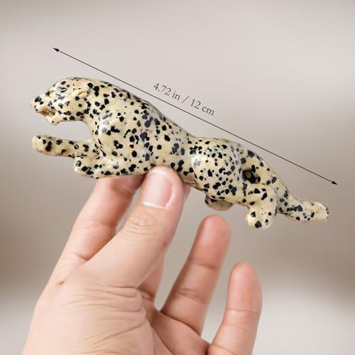 472 Inch Natural Spotted Stone Leopard Figurine