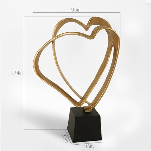 SUJUN Two Hearts Iron Sculpture Anniversary Gift 1