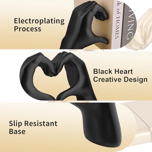 Kityemo Black Heart Gesture Statue Modern Art Sculpture
