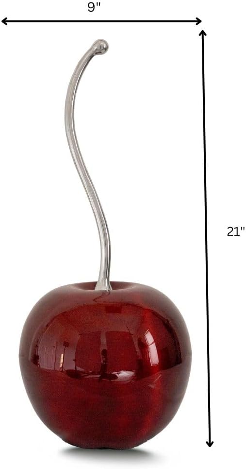Modern Day Accents 4114 Iridescent Red Cherry Sculpture 21 H