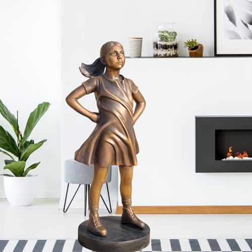Fearless Girl Bronze Sculpture - Large Wall Street Artwork Replica