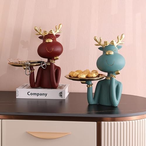 Wood Tray Statues Key Holder for Home Decor