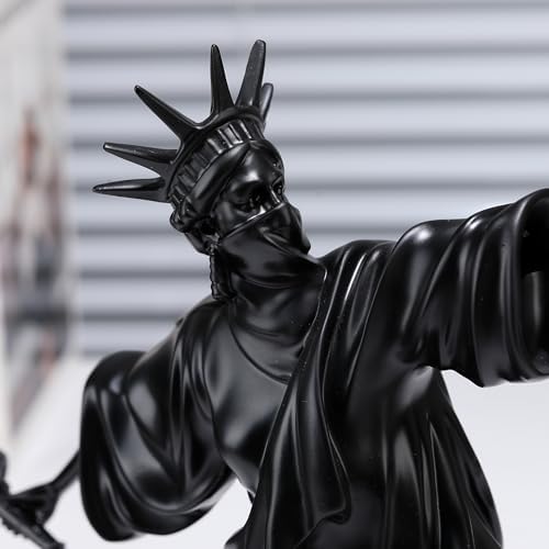 Creative Art Flame Girl Statue Home Decoration Black