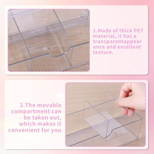 Adjustable Medicine Cabinet Organizer with 3-Tier Clear Acrylic Storage