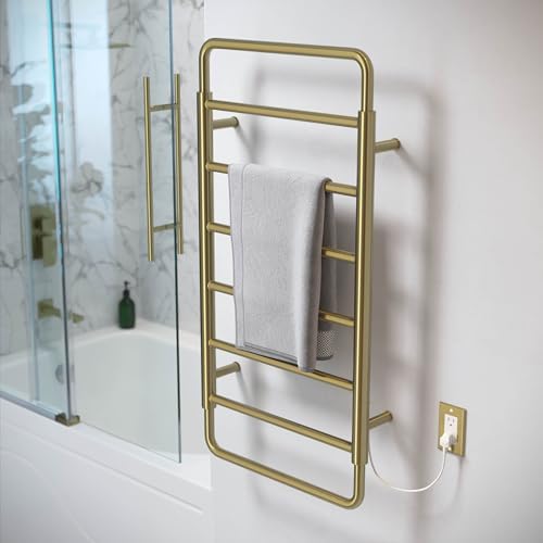 Swiss Madison Ivy 8-Bar Electric Towel Warmer Brushed Gold
