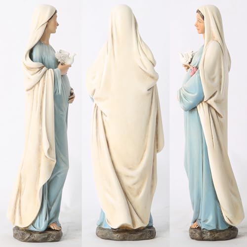 BC Catholic Pregnant Mary Statue 84 Inch Hand Painted