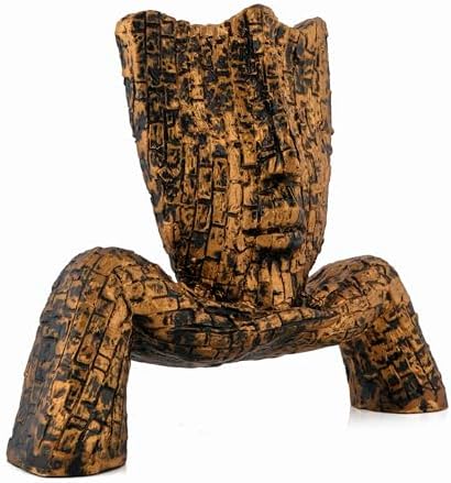 Poly-Resin Abstract Human Face Sculpture for Home Decor