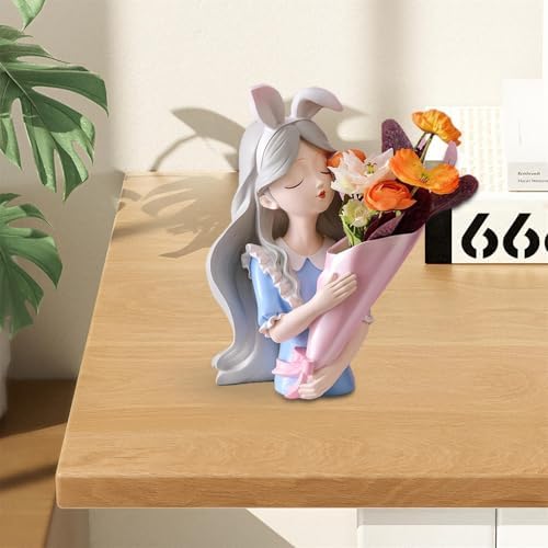 Nudsfuii Girls Statue and Vases Figurines Home Decor