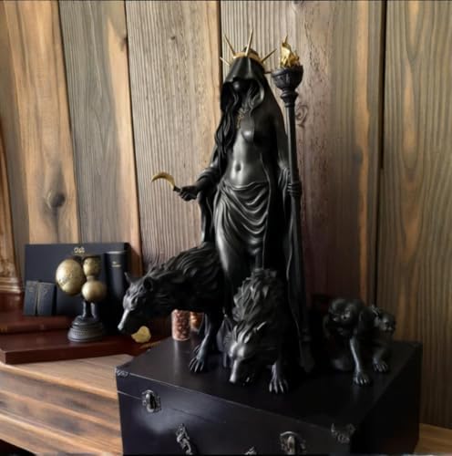 Hekate Niktipolos Statue - Greek Goddess with Magic Hounds