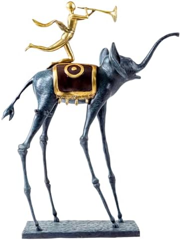 Blue Bronze Elephant Sculpture - 256 Tall Home Dcor