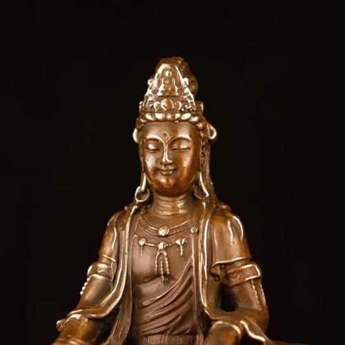 Chinese Brass Buddha Statue for Home Office Decor