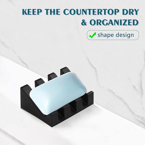 Upgrade Suction Silicone Soap Dishes with Drainage