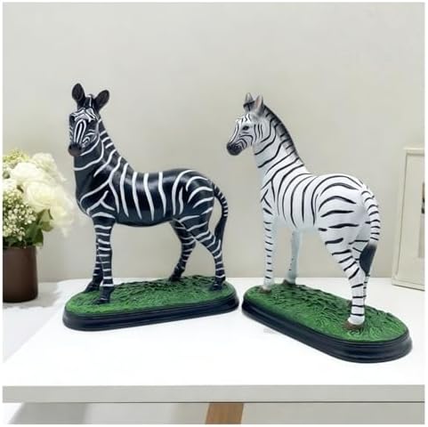 White Zebra Sculpture Collectible Decor Figurine