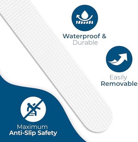 Homergy Anti-Slip Shower Stickers 24 PCS White
