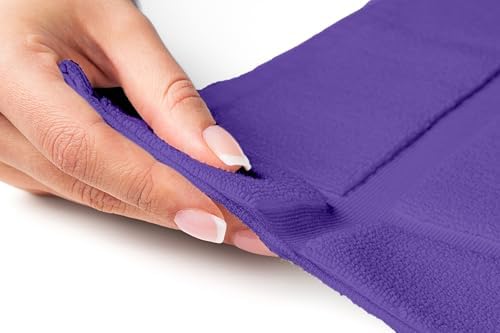 Ample Decor Cotton Bath Mat - 34x20 Inches Purple