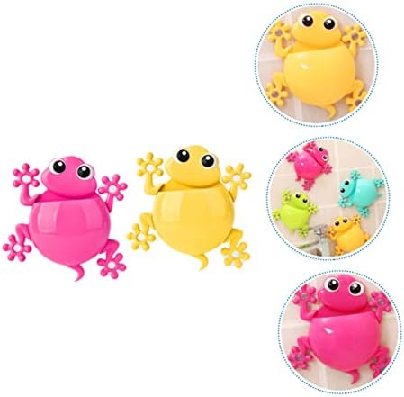 2Pcs Cute Cartoon Gecko Toothbrush Holder with Suction Cup