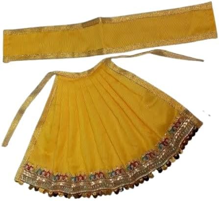 My God Gift Mata Rani Vastra Yellow 8 Inches