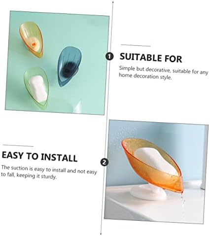 Ciieeo 3pcs Soap Dish Suction Cup Holder for Bathroom