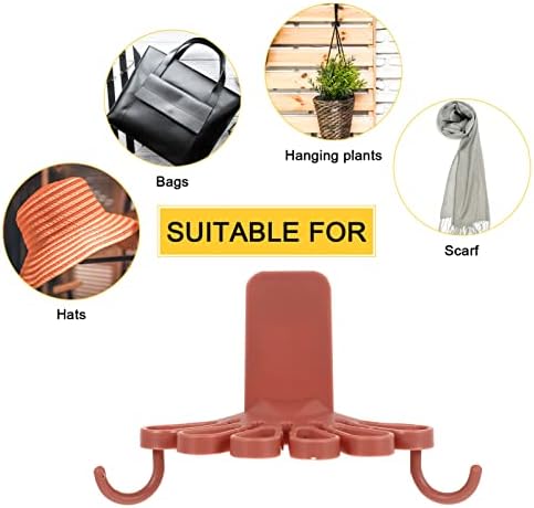 Housoutil Plastic Towel Rack Holder with Swivel Hooks